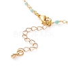 Faceted Round Natural Amazonite Beaded Necklaces NJEW-JN03215-03-3