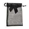 Rectangle Lace Organza Drawstring Gift Bags OP-K002-01-4