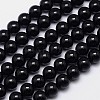 Natural Black Tourmaline Round Bead Strands G-I160-01-10mm-1