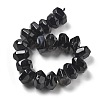 Natural Black Agate Beads Strands G-K392-A18-3