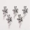 Tibetan Style Alloy Fairy Pendant Rhinestone Settings TIBEP-Q043-350-RS-2