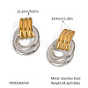 Stainless Steel Two Tone Stud Earrings MA4324-5-1