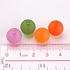 Transparent Frosted Acrylic Round Beads Mix X-PL720M-4