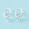 304 Stainless Steel Stud Earring Findings STAS-P308-02B-S-2