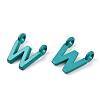 Rack Plating Spray Painted Alloy 2-Loop Link Pendants PALLOY-N176-01W-3
