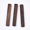 Undyed Walnut Wood Big Pendants WOOD-T023-01-1