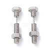 304 Stainless Steel Screw Bolt Ear Taper Stretcher for Woman Men EJEW-F312-08P-1