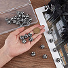 50Pcs Halloween Theme Printed Round Silicone Focal Beads SIL-SC0001-90-3