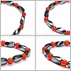 Round Natural Carnelian Stretch Bracelets X-BJEW-G072-13-3
