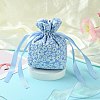 Cloth High Jacquard Flower Sugar Gift Drawstring Bags with Handle ST-CJ0004-01A-4