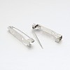 Iron Brooch Pin Back Safety Catch Bar Pins with 2 Holes IFIN-A171-04B-2