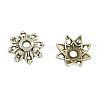 8-Petal Flower Alloy Bead Caps TIBEB-155-AS-NR-1