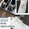 5Pcs 5 Styles Bowknot Plastic Imitation Pearl Shoe Charms AJEW-CJ0001-64-7