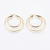 201 Stainless Steel Hoop Earrings EJEW-I213-B-02G-1
