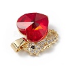 Real 18K Gold Plated Rack Plating Brass Micro Pave Cubic Zirconia Pendants KK-C015-02G-11-2
