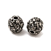 Retro Rondelle Skull 316 Stainless Steel European Large Hole Beads STAS-F072-05-01-2