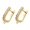 Rack Plating Brass Micro Pave Cubic Zirconia Hoop Earring Findings EJEW-H143-05G-1