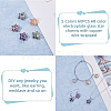 60Pcs Wire Wrapped Electroplate Glass Pendants PALLOY-FH0008-76B-3