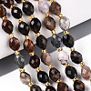 Natural Petrified Wood Beads Strands G-N342-53-8x6-07-1