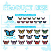 27Pcs 27 Style Butterfly Embroidered Cloth Iron on Patches DIY-TAC0020-39-13