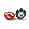 Handmade Polymer Clay Large Hole Rondelle European Beads LPDL-L003-01-2