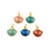 Rack Plating Brass Enamel Pendants KK-P269-09G-1