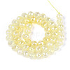 Anti-Tarnish Electroplate Glass Beads Strands GLAA-N064-8mm-02-3
