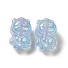 UV Plating Rainbow Iridescent Acrylic Beads PACR-M002-12C-2
