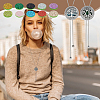 2Pcs 2 Styles Adjustable Stainless Steel Hollow Flat Round Diffuser Locket Pendant Lariat Necklaces NJEW-PH0001-49-5