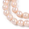 Electroplate Opaque Glass Beads Strands X-GLAA-T032-P10mm-AB09-3