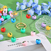 36Pcs 6 Colors Opaque Resin Pendants RESI-CA0001-72-5