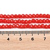Opaque Solid Color Crystal Glass Faceted Rondelle Beads Strands GLAA-F025-A08-6