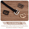 Olycraft 32Pcs 4 Colors Zinc Alloy Underwear Strap Buckles FIND-OC0003-08A-4