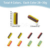 ARRICRAFT 4 Colors Opaque Colours Two Tone Bugle Beads SEED-AR0001-10-2