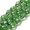 Electroplate Glass Beads Strands EGLA-D015-15x10mm-19-1