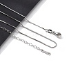 Brass Box Chain Necklaces for Women NJEW-G160-17P-1