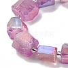 Electroplated Natural Quartz Beads Strands G-G767-02-19-3