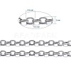 Brass Flat Oval Cable Chains CHC025Y-NFK-6