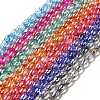 Electroplate Transparent Glass Beads Strand GLAA-G088-06-1