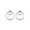 S925 Silver Circle Stud Earrings YG2463-1