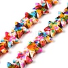 Spray Painted Synthetic Turquoise Beads Strands UNKW-T001-11D-4