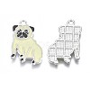Rack Plating Alloy Enamel Pendants X-PALLOY-T075-158-2