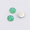 Druzy Resin Cabochons RESI-WH0026-03A-02-1