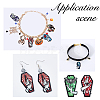 16Pcs 8 Styles Opaque Printed Acrylic Pendants SACR-HY0001-04-6