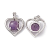 Natural Amethyst Pendants G-P484-04P-04-2