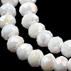Electroplate Opaque Glass Beads Strands EGLA-F149-AB-02-4