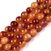 Dyed Natural White Jade Beads Strands G-T138-8mm-210-30-4