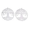 Tarnish Resistant 201 Stainless Steel Filigree Pendants LS-STAS-S118-030P-2