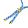 3Pcs 3 Styles 6mm Round Dyed Natural Lapis Lazuli & Yellow Jade & Black Onyx Bead Slider Bracelet Sets BJEW-MZ00062-6