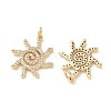 SHEGRACE Brass Micro Pave Clear Cubic Zirconia Pendants XGRQ3P135-635G-2